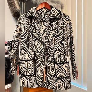 MINKPINK Black and Cream Patterned Jacket